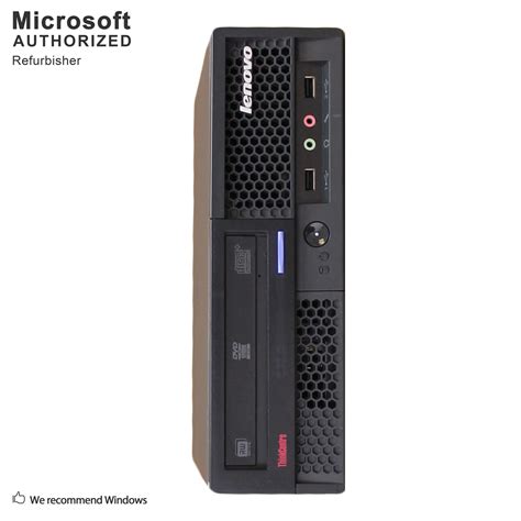 Refurbished Lenovo M58 USFF, Intel Core 2 Duo E7500 2.93GHz, 4GB, 250GB HDD, DVD, WIFI ...