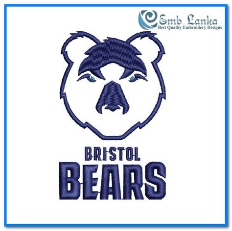 Bristol Bears Rugby Football Club Logo Embroidery Design | Embroidery ...