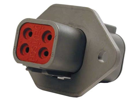 DTP04-4P-L012 - Receptacle DTP serie with flange | MECS