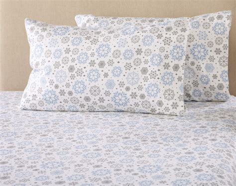 Buy Home Fashion Designs Flannel Sheets Queen Winter Bed Sheets Flannel Sheet Set Snowflakes ...