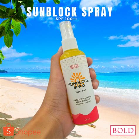 [BOLD] Sunblock Spray 100++ SPF UVA/UVB Protection Water Resistant Sunblock | Sunblock Spray COD ...