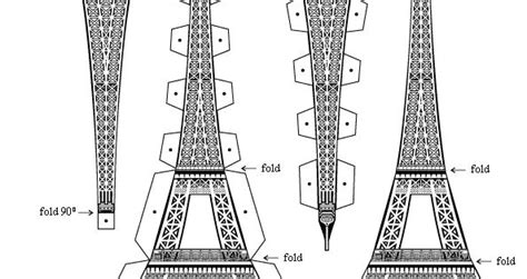 3D-Bastelbogen: Eiffelturm | paper craft | Pinterest | 페이퍼크래프트, 종이 공예 및 ...