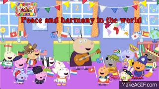 Peppa Pig Peace and Harmony Song Nursery Rhymes on Make a GIF