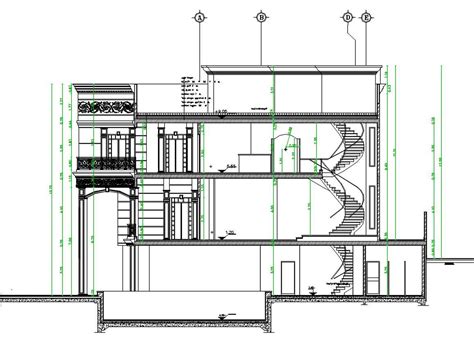 House Section CAD Drawing - Cadbull