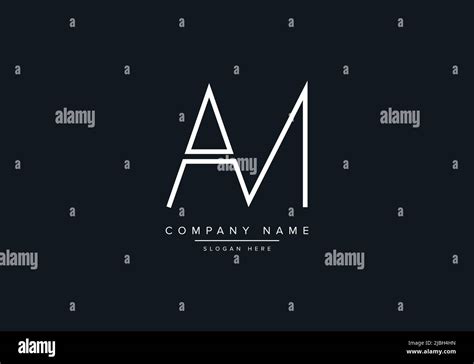 AM LETTER LOGO DESIGN VECTOR TEMPLATE Stock Vector Image & Art - Alamy