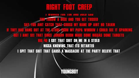 YoungBoy Never Broke Again - Right Foot Creep [Official Lyric Video] Chords - Chordify