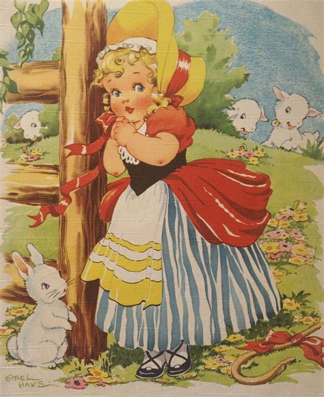 Vintage "Little Bo Peep" by Ethel Hays, via Etsy. | Vintage illustration, Vintage children ...