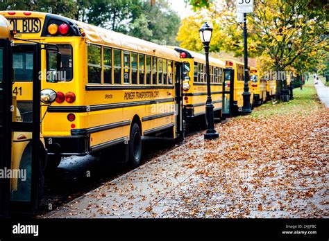 Typical New York City School Bus Stock Photo - Alamy