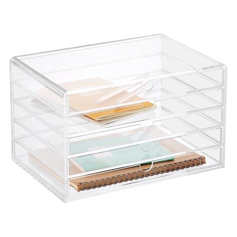 5-Drawer Premium Acrylic Accessory Box | The Container Store