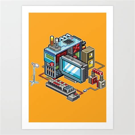 8bit computer Art Print by sergeykostik | Society6