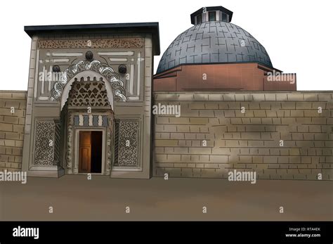 Temple building from middle east history Stock Photo - Alamy