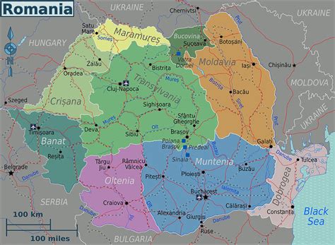 Map of Romania with Transylvania as one of its regions (Source ...