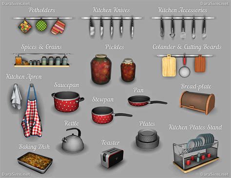 Kitchen Decor Set (The Sims 4) | DaraSims.net