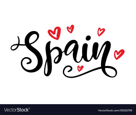 Spain calligraphy modern hand written lettering Vector Image