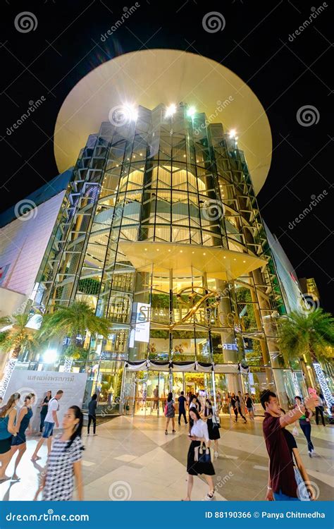 Shoppers Visit Siam Paragon Mall in Siam Square Mall on in Bangkok ...