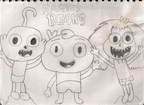 Harvey Beaks: Fee, Foo and Harvey by CartoonWishes on DeviantArt