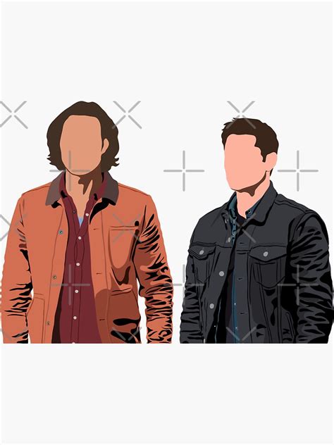 "Dean and Sam Winchester" Sticker for Sale by sadieillust | Redbubble