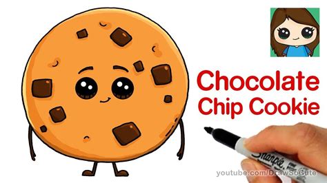 How to Draw a Chocolate Chip Cookie | The Emoji Movie | Cute drawings, Chocolate chip cookies ...