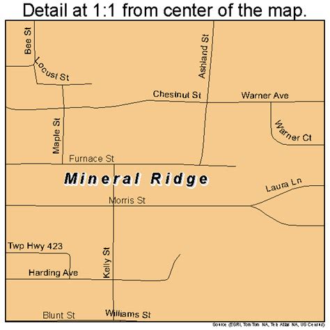 Mineral Ridge Ohio Street Map 3950778