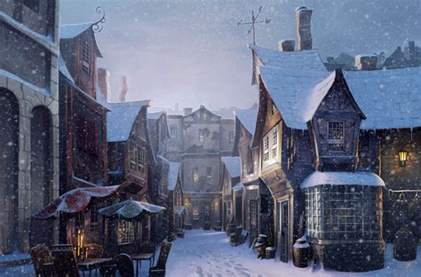 Snowy Hogwarts Desktop Wallpapers on WallpaperDog