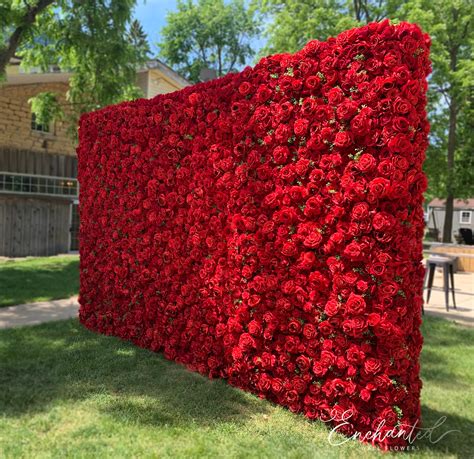 Lady In Red : Red Roses Beautiful Flower Wall for Rental 8ft | Etsy