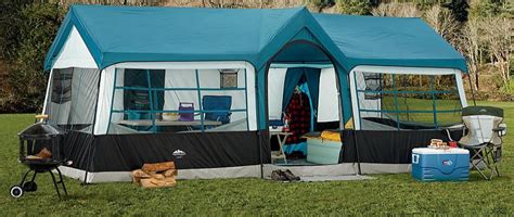 EXTRA LARGE Family CAMPING TENT 12 Person 3 Rooms 20 x 12ft Wheeled Carry Case | Family tent ...