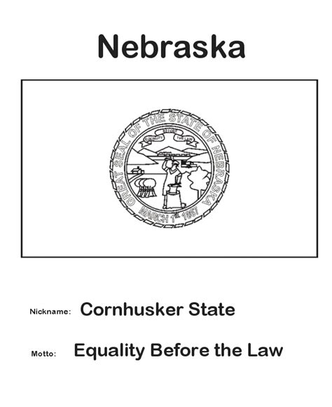 USA-Printables: Nebraska State Flag - State of Nebraska Coloring Pages