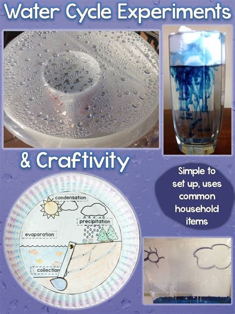 Water Cycle, Rain Cycle Science Experiments and Craftivity - Lessons ...