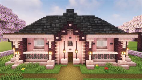 Minecraft Cherry Wood House in 2023 | Minecraft houses, Easy minecraft houses, Minecraft house ...