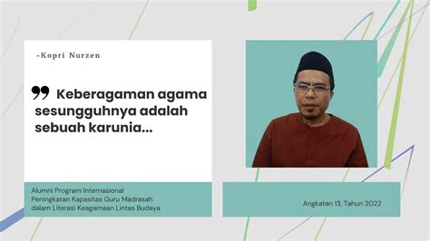 Keberagaman Agama Sesungguhnya adalah Sebuah Karunia - YouTube