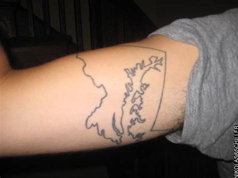 Map Tattoo: The State of Maryland - The Daily Render by Nikolas R. Schiller