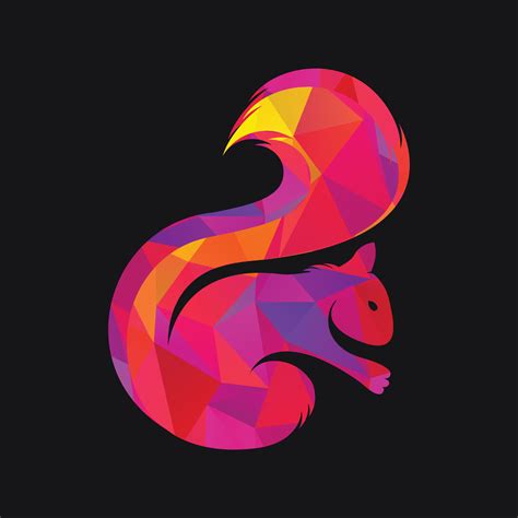 Squirrel logo design template, Vector illustration. Abstract Squirrel ...