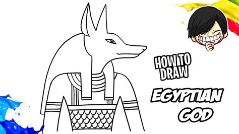 How to draw Ancient Egyptian God - YouTube