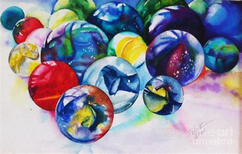 Marbles IIi Painting by Elizabeth York