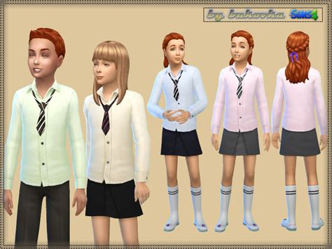 The Sims Resource - Set School Uniform