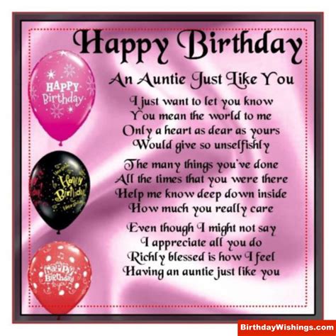 Wish A Happy Birthday to Your Aunt | BirthdayWishings.com