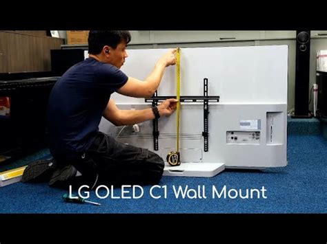 LG OLED C1 Wall Mount Install, How to Mount on a Fixed Flat Bracket ...