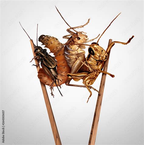 Edible Insects Stock Illustration | Adobe Stock