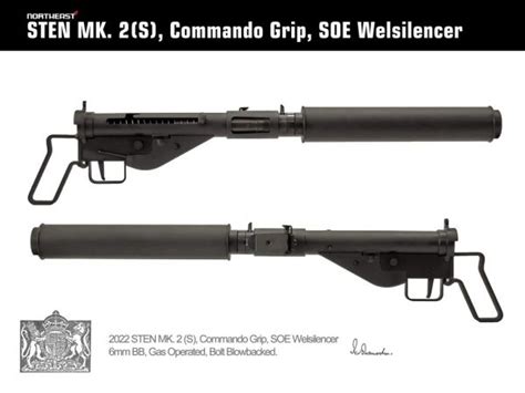 Northeast STEN MK2(S) SOE GBB Airsoft / SOE , Welsilencer , Commando Grip