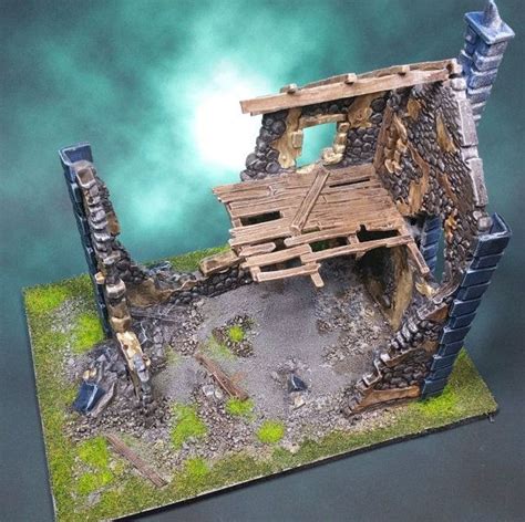 Bolt Action Terrain Ruined 2-Story Buildings 28mm Well Painted ...