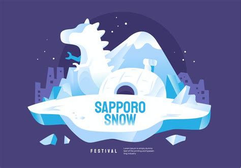 World Wide Sapporo Snow Festival Vector Illustration 274385 Vector Art ...