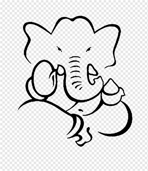 Elephant, Ganesha Drawing Art Painting Sketch, ganesha, white, mammal ...