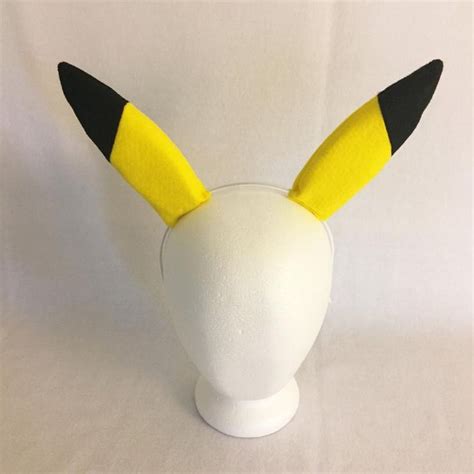 Pikachu Ears and Stand-up Tail Pikachu Cosplay Pikachu Ears - Etsy ...