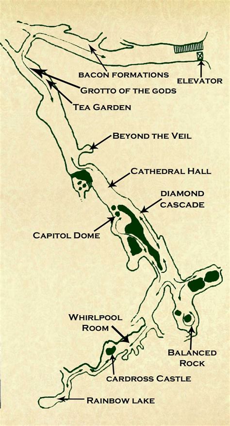 an old map shows the location of various locations