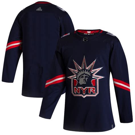 Men's New York Rangers adidas Navy 2020/21 Reverse Retro Authentic Jersey