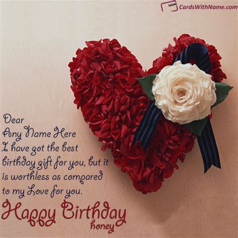 Heart Birthday Card For Girlfriend With Name Generator - Cards With Name Genera… | Birthday ...