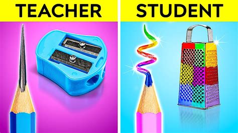 EASY SCHOOL HACKS AND ART IDEAS || Simple Crafts & Cool Tips for Smart Students by 123 GO! - YouTube