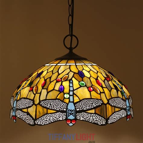 40 cm European Stained Glass Dragonfly Style Tiffany Pendant Light | Buy Quality Tiffany Lights ...