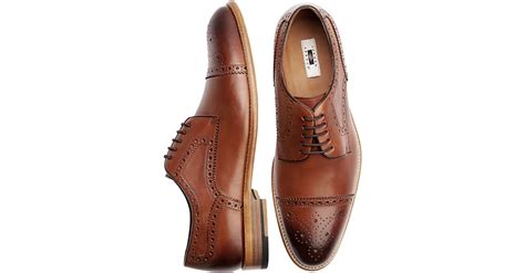 Joseph Abboud Bixby Brown Cap Toe Lace Up Dress Shoes - Men's | Men's Wearhouse