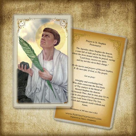 St. Stephen the Protomartyr Prayer Card the First Martyr | Etsy